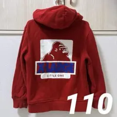 XLARGE エクストララージ OGゴリラプリント入りジップパーカー レッド