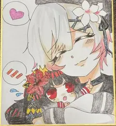 魔法少女ノ魔女裁判 まのさば ファンアート 手描きイラスト 二階堂ヒロ