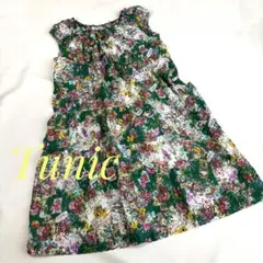 tunic チュニック　鴨居羊子 ワンピース フレンチスリーブ　美品のサムネイル