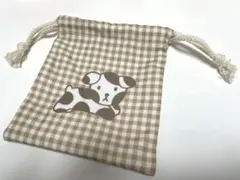 ブルーナアニマル　F賞　巾着ポーチ　いぬ