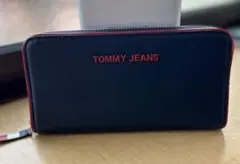 TOMMY JEANS 財布 ネイビー赤パイピングユニセックス 男女兼用