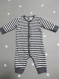 プチバトー　ボーダー　カバーオール