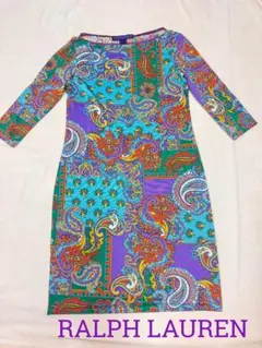 Ralph Lauren ペイズリー柄 100%シルクワンピース サイズ2