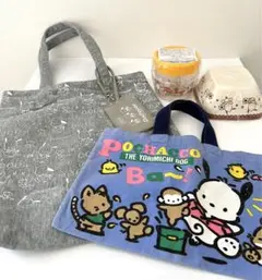 ポチャッコ　トートバッグ　スクエアボウル　保存容器