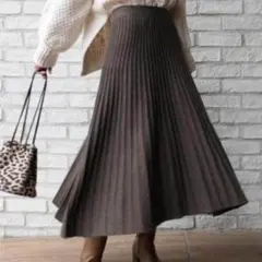 CORNERS ニットプリーツスカート
