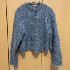 DISCOAT ディスコート　前後2WAYシャギーカーディガン　グレー