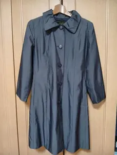 レリアン　グレーのウエストリボン付きロングコート