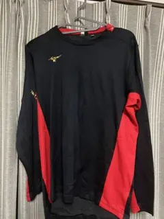 Mizuno Morelia 長袖シャツ 黒/赤