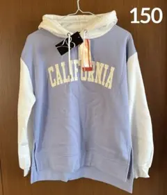 キッズ　女の子　長袖パーカー　フード　裏起毛　150【美品】