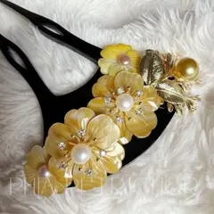 髪飾り 桜 かんざし バチ型 螺鈿 真珠母貝 パール 簪