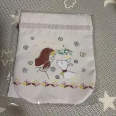 アルプスの少女ハイジ 巾着 フラワー柄 新品