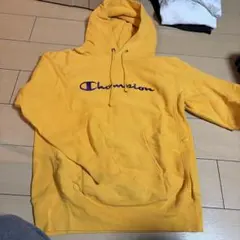 Champion イエロー フード付きパーカー