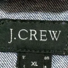 00'S　J.CREW デニムジャケット　ダメージ加工　ビッグシルエット