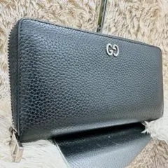 【極美品 付属品完備】グッチ 長財布 ラウンドファスナー ブラック ドリアンのサムネイル