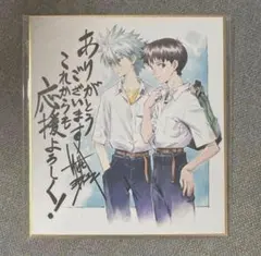 エヴァンゲリオン 貞本義行 限定 色紙 碇シンジ 渚カヲル - メルカリ