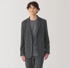 無印良品　ストレッチジャージージャケット&パンツ　ダークグレー　Mサイズ