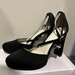 Esperanza 24.5 黒 ストラップ付き ハイヒール