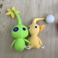 ま*ー様 ピクミン ぬいぐるみ 緑と黄色の2体セット