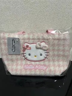 サンリオ ハローキティ ミニトートバッグ 千鳥格子 ピンク