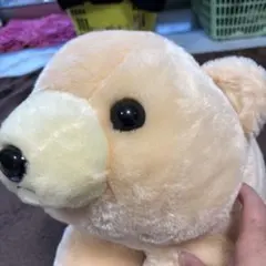クリーム色のクマ型ぬいぐるみ 約30cm