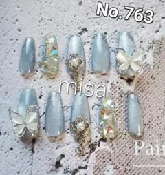 オーダー　マグネットネイル　埋めつくし　ビジュー　ネイルチップ 　パーツ変更無料