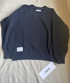 【美品】WTAPS AON SWEATER COTTON NAVY 25AW Lのサムネイル