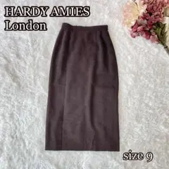 HARDY AMIES London ロングスカート（9号）シンプル　ブラウン系のサムネイル