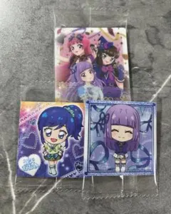 アイカツ カード ステッカー 霧矢あおい 氷川すみれ 北条そふぃ 黒須あろま