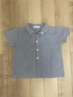 ファミリア⭐︎半袖シャツ ⭐︎100cm ⭐︎青チェック