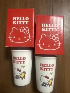 【未使用】　箱あり ハローキティ　陶磁器タンブラー2個セット　非売品