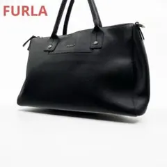 FURLA フルラ トートバッグ A4可能 シボ レザー ブラック - メルカリ