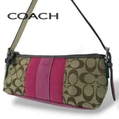 COACH　ワンショルダーバッグ　アクセサリーポーチ　スエード　ピンク