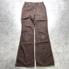 70s・80s【Vintage】フレアパンツ/42TALON ジップ/Y2K/茶