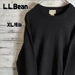 90s　エルエルビーン　ラムズウールニット　クルーネック　メンズXL相当　黒