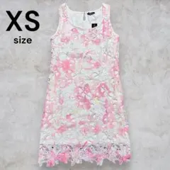 ★即日発送★ ぼかし花柄 プリント総レースノースリーブ