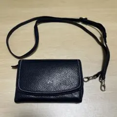 キタムラ　ショルダー ウォレット　財布　ネイビーのサムネイル
