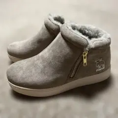 【新品】moz モズ　サイドジップ　ショート　ブーツ　ベージュ　LL 24.5