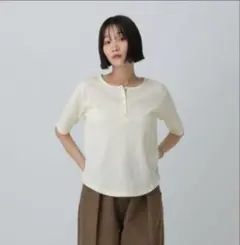 【LOWRYS FARM】新品 ヘンリーネック Tシャツ 半袖 ワッフルのサムネイル