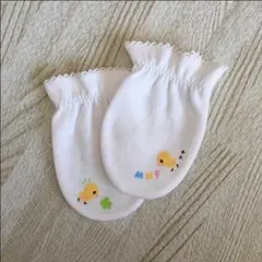 新品未使用！ミキハウスのミトン 白 mikihouse babymiton