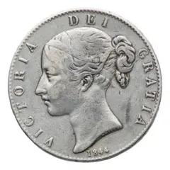 NGC MS62』イギリスヴィクトリア女王ダブルフローリン銀貨(1887年