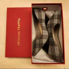 オリエンタルトラフィック　チェック柄パンプス