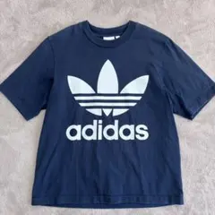adidas originals ロゴ Tシャツ M ネイビー