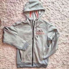 adidas アディダス フルジップパーカー グレー Mサイズ