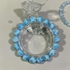 天然無処理 ラリマー ブレスレット 9.9mm-28.4g - メルカリ