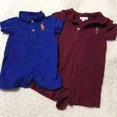 ラルフローレン ロンパース 60 カバーオール　3M 半袖