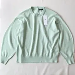 【新品未使用】23区　ウールブレンド バック パール ニット　クルーネック　M