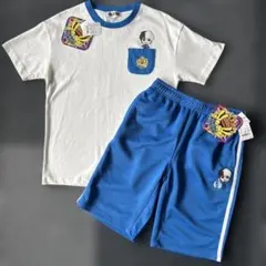 【新品】リアルピース Tシャツ ハーフパンツ ハロウィン 青 かちょー　140㎝