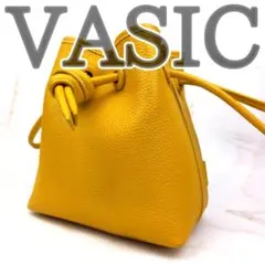 Vasic ヴァジック bond mini 巾着 トートバッグ レザー イエロー