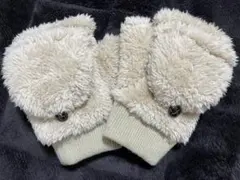 新品　指なしミトン　ベージュ　手袋