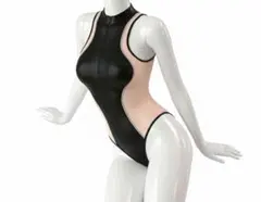 まとめ買い値引き レオタード シースルー メッシュ ファスナー コスプレ BK